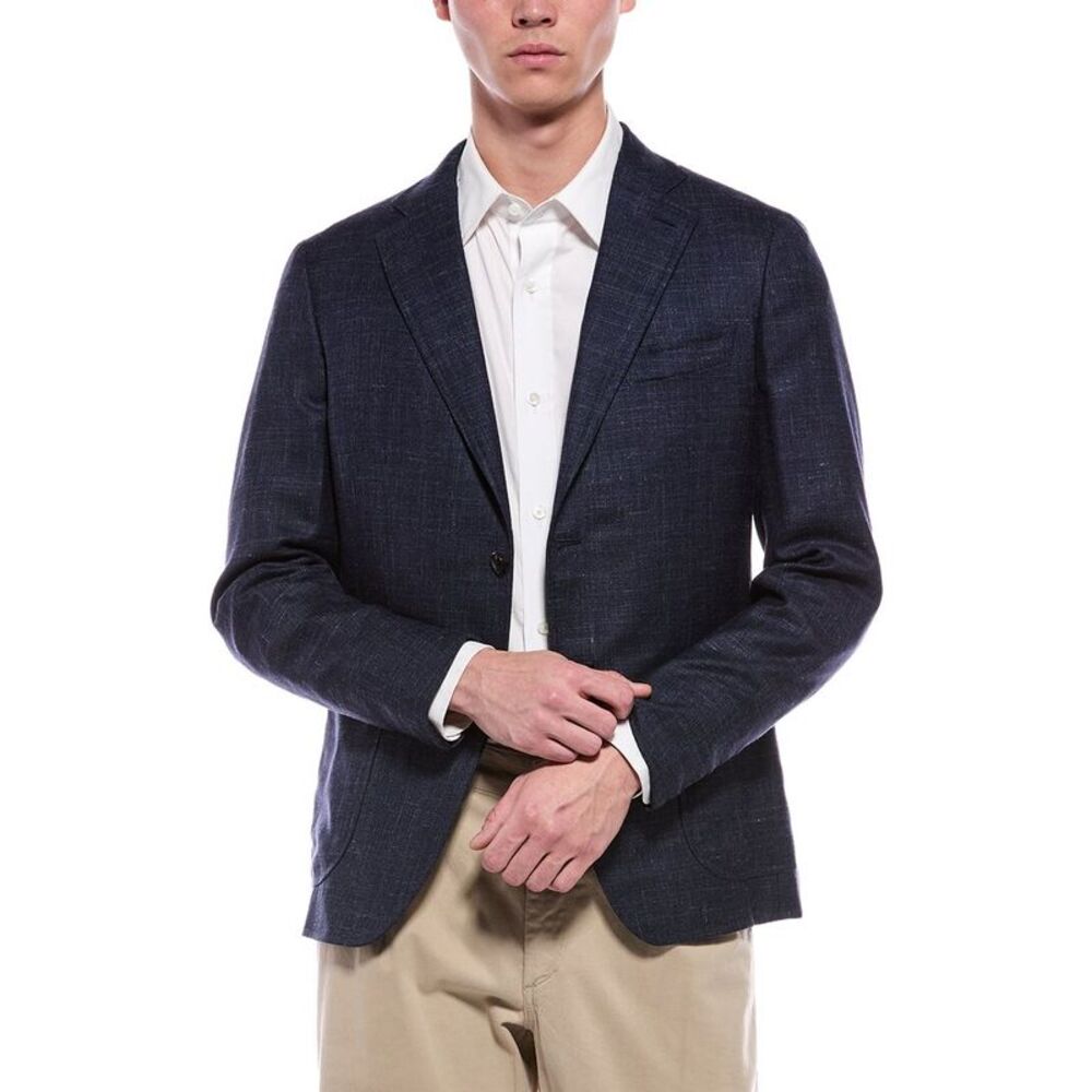 Isaia Mens Capri Sport Jacket, Navy